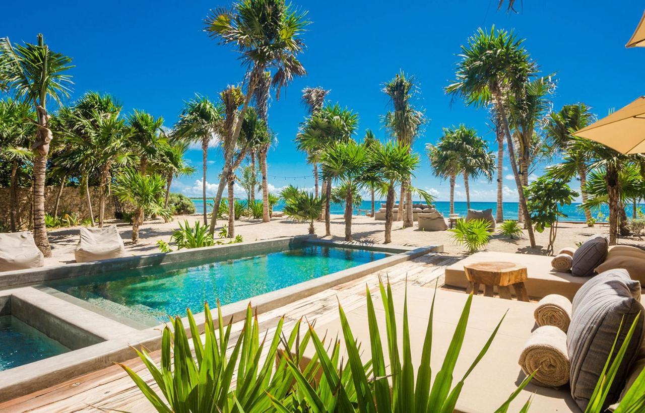 Beachfront Villa In Tankah Bay トゥルム エクステリア 写真
