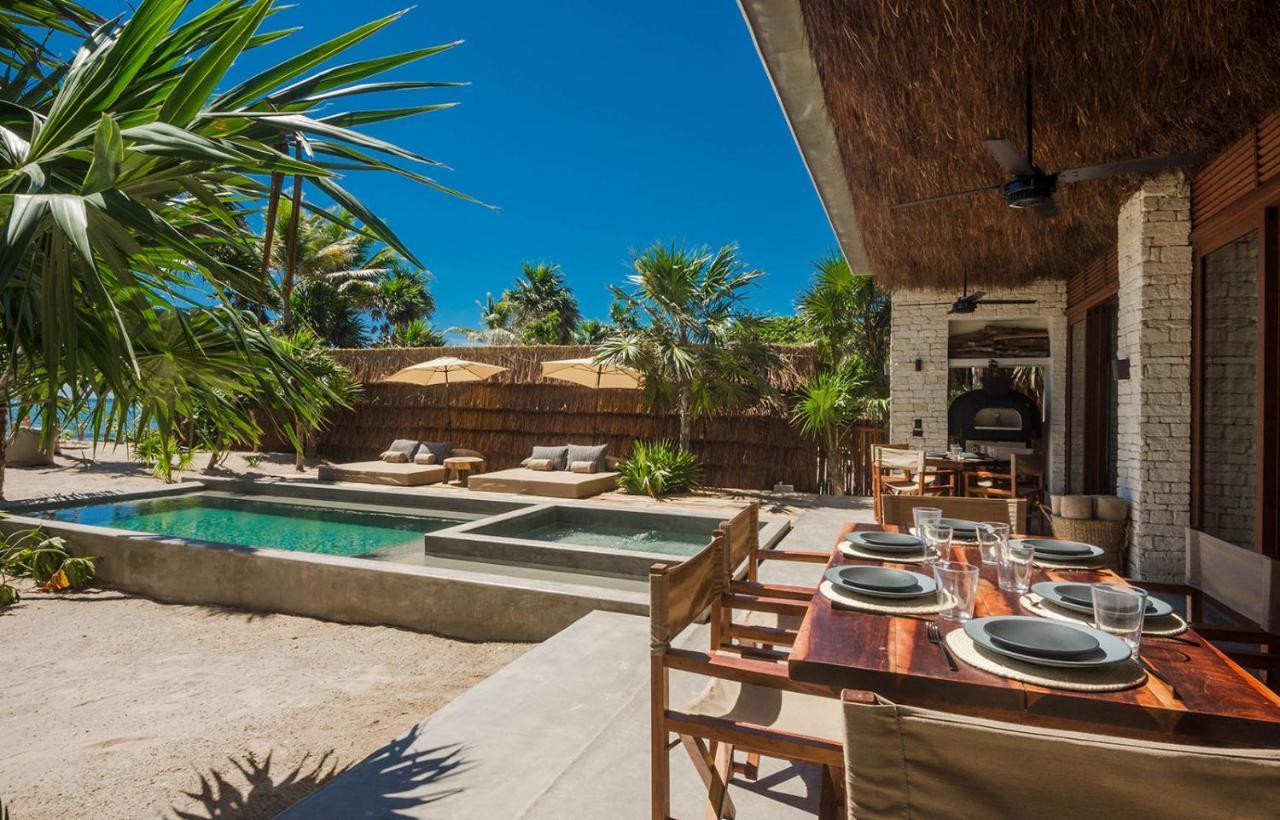 Beachfront Villa In Tankah Bay トゥルム エクステリア 写真