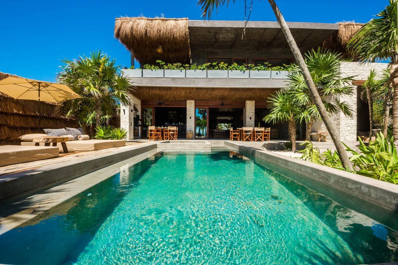 Beachfront Villa In Tankah Bay トゥルム エクステリア 写真