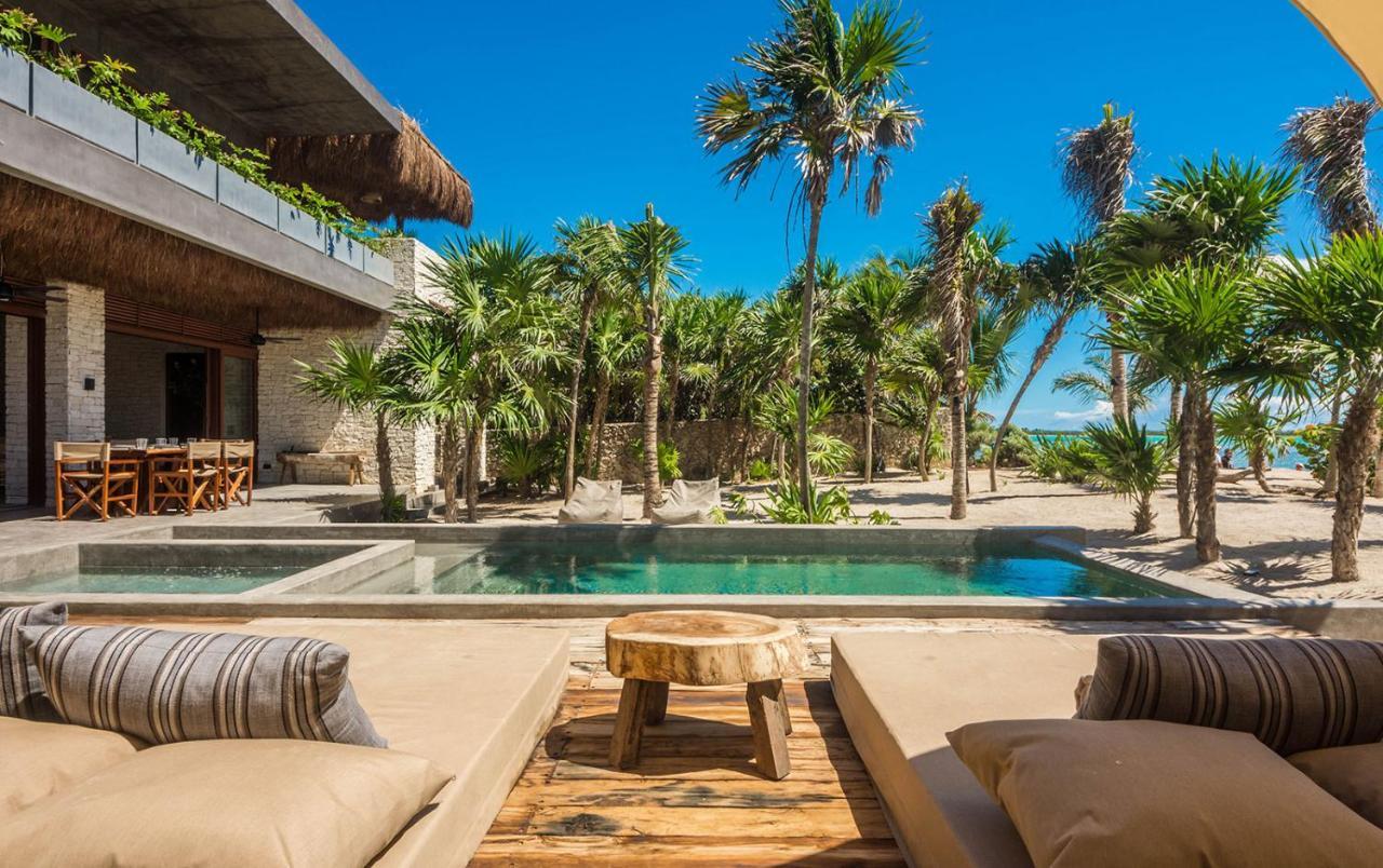 Beachfront Villa In Tankah Bay トゥルム エクステリア 写真